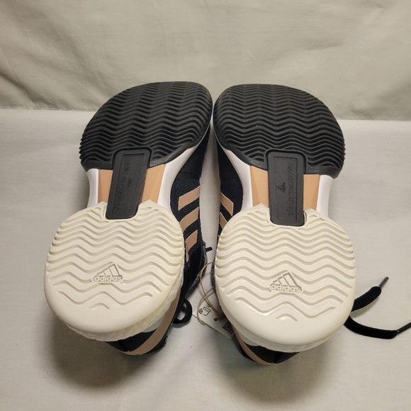 Adidas Stella McCartney aSMC Tennis Sneaker (black with pink trim) Size 5 - Picture 4 of 5